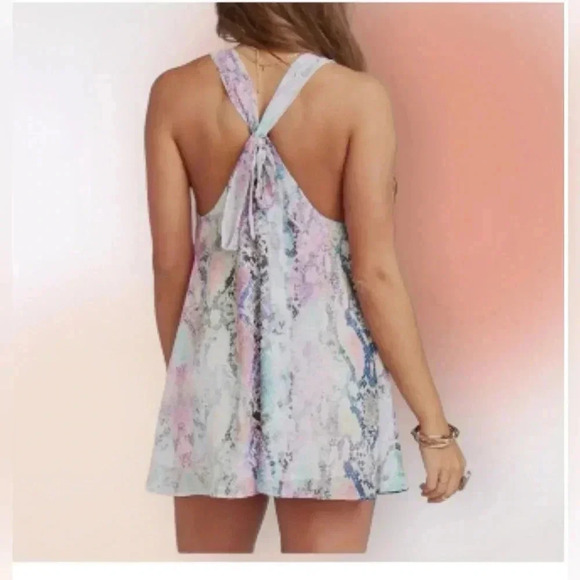 Show Me Your Mumu Colorful Snake Print Back Tie Romper XS M36 - Picture 3 of 9